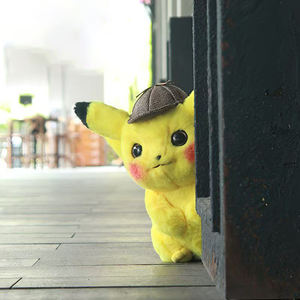Juguete de peluche de <span class=keywords><strong>Detective</strong></span> <span class=keywords><strong>Pikachu</strong></span> genuino, muñeco de peluche suave Pokemoned con sombrero de <span class=keywords><strong>detective</strong></span>, colección de regalos para fanáticos de los niños de alta calidad - Product Image 5
