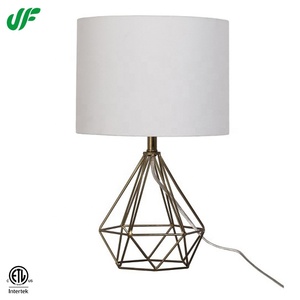 Tiết Kiệm Năng Lượng Phòng Ngủ Vải Bóng Râm Vàng Kim Loại Hiện Đại Dây Cơ Sở Giường Side Bảng Đèn - Product Image 4