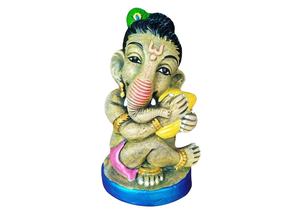 Vase décoratif en argile Art Déco fait main, représentant le Dieu Ganesha (design vertical) – Idéal pour la rentrée scolaire, Diwali, mariage, anniversaire, décoration intérieure - Product Image 2