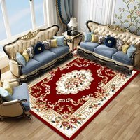 Tapis de sol personnalisé en velours noir et or avec motif boussole, antidérapant, doux, pour salon, tapis de luxe à motif médaillon, décoration intérieure, grand format