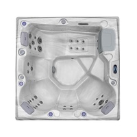 Bain à remous de luxe moderne avec jets d'hydro-massage pour la détente en extérieur dans le jardin, capacité 5 personnes