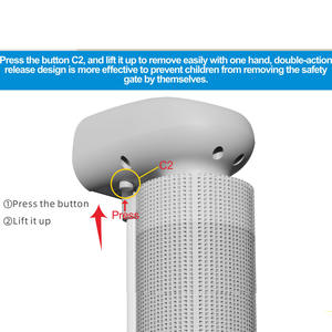 Barrière de sécurité rétractable pour bébé Prodigy SG025, en PVC et ABS, utilisable en plusieurs contextes (escaliers, animaux domestiques), pour bébés de 0 à 12 mois et de 2 à 4 ans, testée et approuvée. - Product Image 4