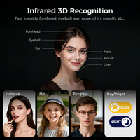 Serrure de porte intelligente LNDU H10 à double caméra, écran de visualisation de 4,5 pouces, reconnaissance faciale 3D, interphone vidéo, serrure de porte automatique