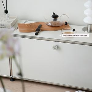 Mueble de TV minimalista moderno, muebles de almacenamiento de acero inoxidable Vintage, muebles para el hogar de estilo Ins para uso en la sala de estar - Product Image 3