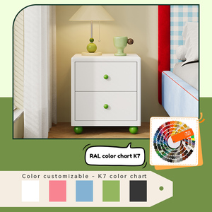 Comodino Moderno in Metallo Bianco <span class=keywords><strong>per</strong></span> Camera da Letto Femminile con Vernice Glitterata, Due Cassetti, Design Lussuoso <span class=keywords><strong>per</strong></span> Uso Alberghiero - Product Image 4