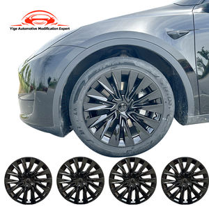 Cache-moyeu de roue décoratif pour <span class=keywords><strong>Tesla</strong></span> <span class=keywords><strong>Model</strong></span> <span class=keywords><strong>3</strong></span> 2019-2025, en ABS+PC, peinture aérosol triple couche, installation par encliquetage - Product Image 6