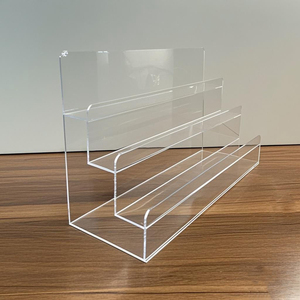 ชั้นวางอะคริลิคใสสำหรับห้องถ่ายทอดสด พร้อมที่ตัดปั๊มลาย ป้ายตั้งโต๊ะแบบใส ป้ายชื่อตั้งโต๊ะแบบมีขาตั้ง ที่เก็บป้าย - Product Image 4