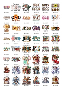 Plus de 100 transferts DTF thermocollants « Dieu est mon <span class=keywords><strong>refuge</strong></span> », autocollants d'impression DTF « Coquette Christian Bows », prêts à être pressés pour la création de designs de t-shirts - Product Image 4