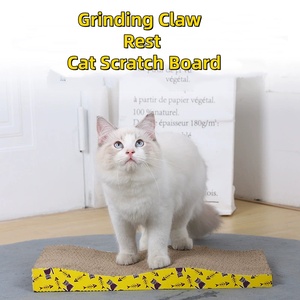 Grosir Catnip kertas bergelombang interaktif kucing peliharaan tiang penggaruk kucing papan garuk untuk mainan kucing dalam ruangan - Product Image 2