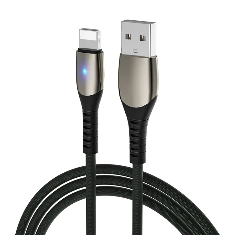 New selling zinc alloy usb cable with light for lightning