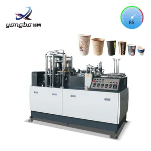Máquina para hacer vasos de papel completamente automática de China, máquina completa para hacer vasos de papel desechables para café y té