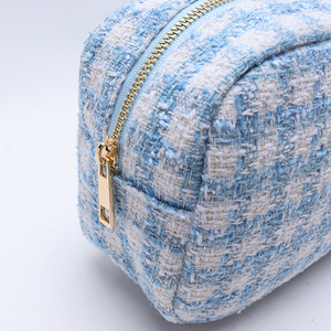 <span class=keywords><strong>Pochette</strong></span> de maquillage en Tweed <span class=keywords><strong>bleu</strong></span> <span class=keywords><strong>marine</strong></span>, nouveau Style, fil coloré à paillettes, boîte de maquillage carrée multifonctionnelle, <span class=keywords><strong>pochette</strong></span> cosmétique - Product Image 5