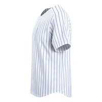 Maillot de baseball unisexe en polyester imprimé, logo personnalisé, manches courtes, col en V, brodé, antibactérien, uniformes pour adultes, hauts, drapeau