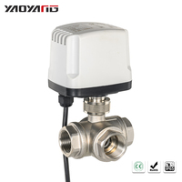 Vanne à boisseau sphérique motorisée électrique 3 voies IP65 étanche en acier inoxydable 304 220V/12V/24V 3W-1C pour irrigation eau froide et chaude OEM