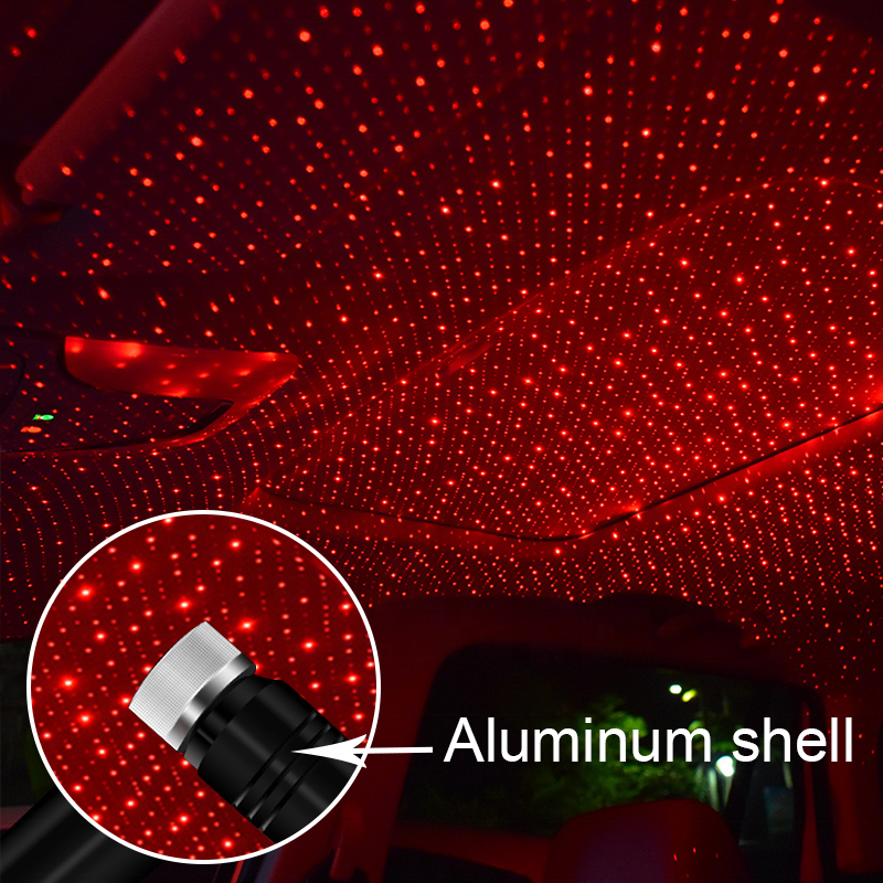 Звездные неоновые романтические атмосферные огни, автомобильный проектор, USB небо, светодиодное освещение для салона автомобиля, светящиеся на крыше огни
