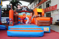 Château gonflable Rock Music Combo Pastel avec toboggan et zone de saut, structure gonflable à obstacles