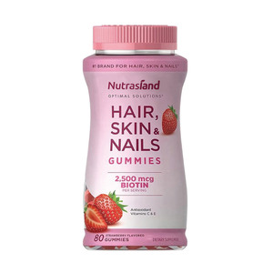 Suplemen Kesehatan OEM Kecantikan Kulit Rambut Kuku Gummies 2500mcg Biotin Alami 60 Buah 1PC/HARI untuk Wanita Dewasa Rasa Stroberi - Product Image 1