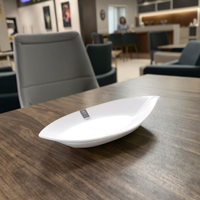 Assiettes de restaurant modernes en mélamine, écologiques, incassables, en forme de feuille, pour les fêtes, vente en gros