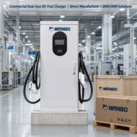 Borne de recharge rapide DC pour véhicules électriques 120 kW à double pistolet, CCS2, OCPP 1.6, certifiée CE