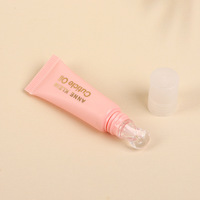Tubes de gloss à lèvres personnalisés en or rose de 10 ml et 15 ml avec applicateur transparent en PETG, emballage de tubes cosmétiques vides en PE