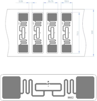Étiquette RFID UHF avec puce Monza R6 860~960 MHz, autocollant à longue portée de lecture