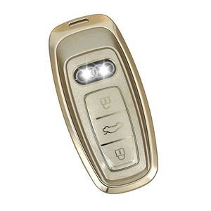 Porte-clés de voiture en métal et TPU pour <span class=keywords><strong>Audi</strong></span> A1 A3 A4 Allroad A5 A6 Q3 <span class=keywords><strong>Q5</strong></span> Q7 R8 RS RS7 S3 S4 S7 SQ5 TT accessoires de couverture de porte-clés de voiture - Product Image 1