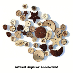 Shinein Flatback DIY Round Natural Sewing Craft <strong>Coconut</strong> <strong>Button</strong> Colorful Paint 2 Hole Enamel <strong>Coconut</strong> <strong>Button</strong> - Product Image 5