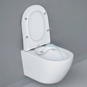 Ensemble WC encastré avec réservoir dissimulé, économie d'énergie domestique, double chasse d'eau, WC moderne - Product Image 5