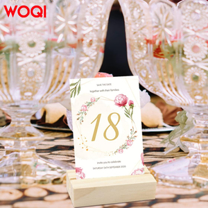 WOQI Espositore Multifunzione in <span class=keywords><strong>Legno</strong></span> Rustico per Cartelli, Porta Foto per Caffè, Buffet, Matrimoni, Negozi, Regali Aziendali - Product Image 4