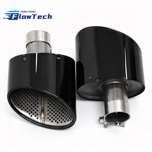 ปลายท่อไอเสียทรงรี FlowTech RS Style สำหรับอัพเกรด Audi A3 A4 A5 A6 A7 – สแตนเลส 304 ติดตั้งได้โดยตรง - Product Image 3