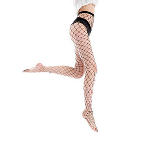 Collants noirs sexy et serrés avec strass, bas en résille, bas en maille pour femmes - Product Image 4