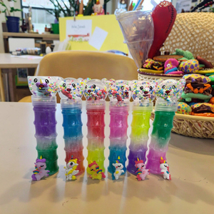 Slime transparent non toxique en forme de S, grande taille, avec poupée et perles de mousse, trois niveaux de couleurs, jouet éducatif pour enfants - Product Image 3