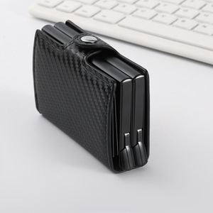 <span class=keywords><strong>Portacarte</strong></span> Pop-Up da <span class=keywords><strong>Uomo</strong></span> Minibook con Logo Personalizzato in Fibra di Carbonio, Anti-RFID, Grande Capacità, <span class=keywords><strong>Portafoglio</strong></span> a Doppio Strato - Product Image 4