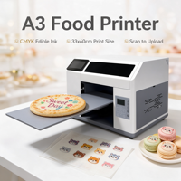 Imprimante alimentaire Reeleyin A3 grand format à encre comestible CMYK pour l'impression d'images sur gâteaux, biscuits, papier wafer et macarons