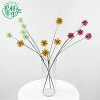 Fleur en soie en gros de 69 cm à 5 têtes, style séché, tige de fruit en forme de globe, verdure botanique pour arrangement en vase