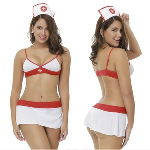 <span class=keywords><strong>Costume</strong></span> da Infermiera <span class=keywords><strong>Sexy</strong></span> con Design Traforato in Poliestere Traspirante per Cosplay Femminile - Product Image 4