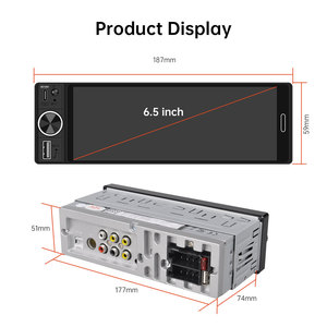 Reproductor de Radio para Auto Universal con Pantalla Integrada de 6.5 Pulgadas, Sistema Operativo Linux, Reproductor de Música MP5, Carplay Inalámbrico, Android Auto, GPS, Unidad Principal - Product Image 3