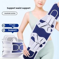 Attelle de soutien de taille quatre saisons Ceinture de soutien de la colonne vertébrale en nylon flexible Amovible Protection confortable Plaid pressurisé
