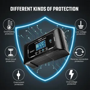 Cargador de Batería Inteligente para Automóvil y Motocicleta de 12V/15A 24V/10A para Baterías de Plomo-Ácido - Product Image 5