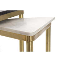 Ensemble de tables auxiliaires 3 pièces en marbre 68x46.5x53 Dimensions
