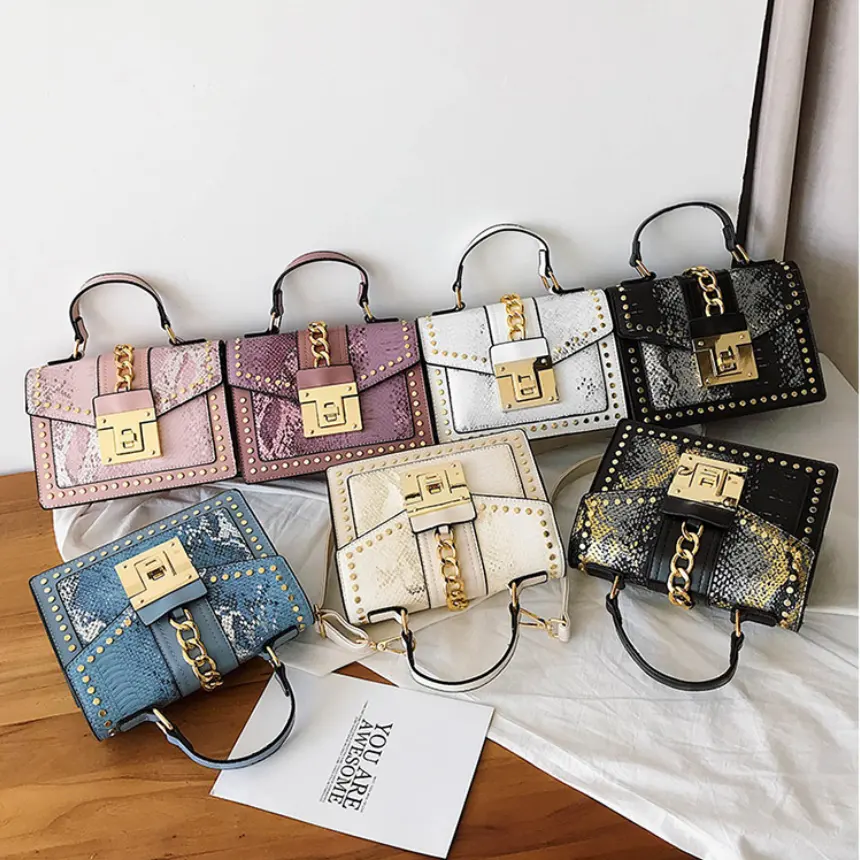 wholesale hot sell women elegant chic fashion gradual change color mini shoulder chain bag purse handbag