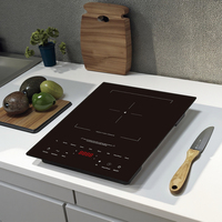 Cuisinière à induction intelligente 2000w Réglage de la minuterie Verrouillage des enfants Sûr et économie d'énergie Plaques à induction intégrées
