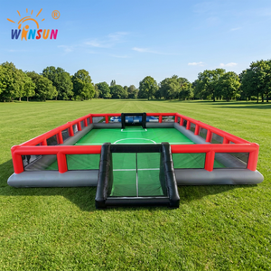 Pista de obstáculos inflable de PVC WINSUN CE con cancha deportiva para niños, juego interactivo al aire libre para fiestas de cumpleaños - Product Image 1