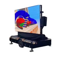 Elevador Hidráulico de 15 m² para Señalización Digital LED y Pantallas, Pantalla LED P3.91 para Exteriores, Remolque con Pantalla LED Móvil