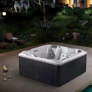 Jacuzzi Exterior AOWO para 5 Personas con Sistema Balboa y Cubierta, Bañera de Hidromasaje, Spa, Estilo Similar al Mona Lisa - Product Image 2