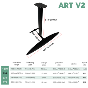 คาร์บอนไฮโดรฟอยล์คุณภาพสูง Axis ART V2 939/879/999 ปีกหน้าสีดำ Advance+ พร้อมลำตัวแบบ Skinny/smaller และปีกหลังแบบ Progressive ART V2 - Product Image 3