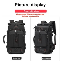 Sac à dos Oxford grande capacité 80L, sac de voyage vintage, sac à dos imperméable en polyester avec charge USB, randonnée, camping