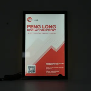 स्लिम विज्ञापन एलईडी साइन बोर्ड चुंबकीय लाइट बॉक्स