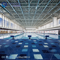 Bâtiment de piscine préfabriqué en structure métallique, natatorium, salle de sport à grande portée, conception étanche, fourniture directe usine