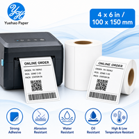 Rollo de Etiquetas Térmicas para Envío 4x6, Rollo de Etiquetas Térmicas Directas con Revestimiento Superior, Autoadhesivas para Códigos de Barras, Directo de Fábrica